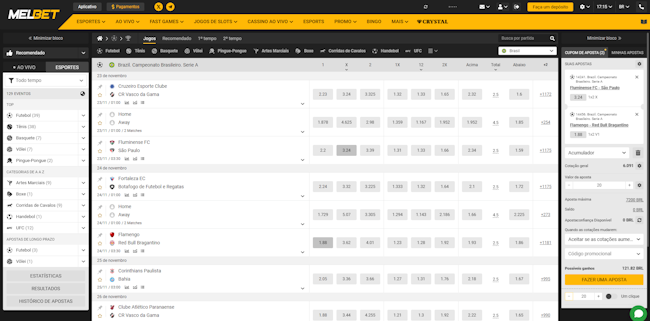Infinity bet jogos